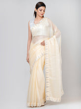 Kavvya Lemon Yellow Color Fancy Hand Emboidery Saree - KAVVYA